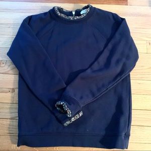 J. Crew Factory Floral Ruffle Collar Sweatshirt. Size Small. Excellent condition